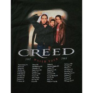 Vintage 2002 Creed World Tour tee